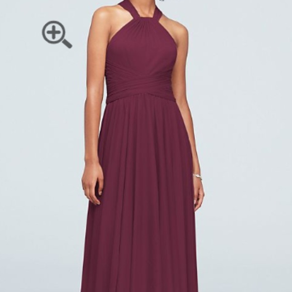 Davids Bridal Bridesmaid Dress Wine 